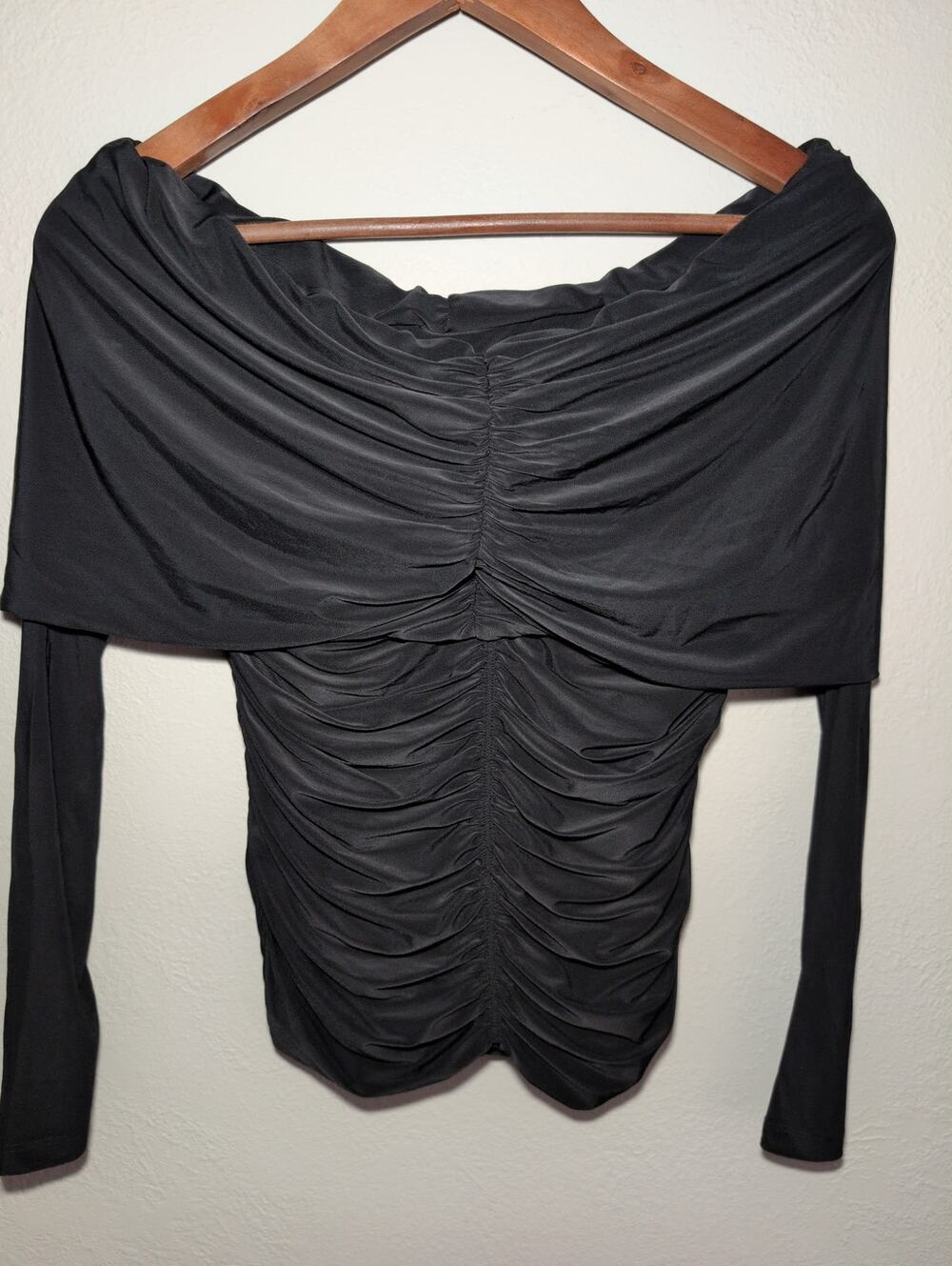 Naked Wardrobe‎ Womens Off the Shoulder Ruched XS Double Lined Form Fitting